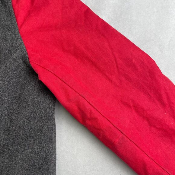 Nike Destroyer Jacket Mens L‎ Gray Red Wool Blend Varsity Bomber Snap 509796-071 - Picture 5 of 12